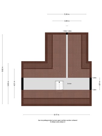 Plattegrond - Oud Emmeloorderweg 24, 8319 AE Schokland - Landgoed Schokland plattegrond zolderruimte woning.jpg